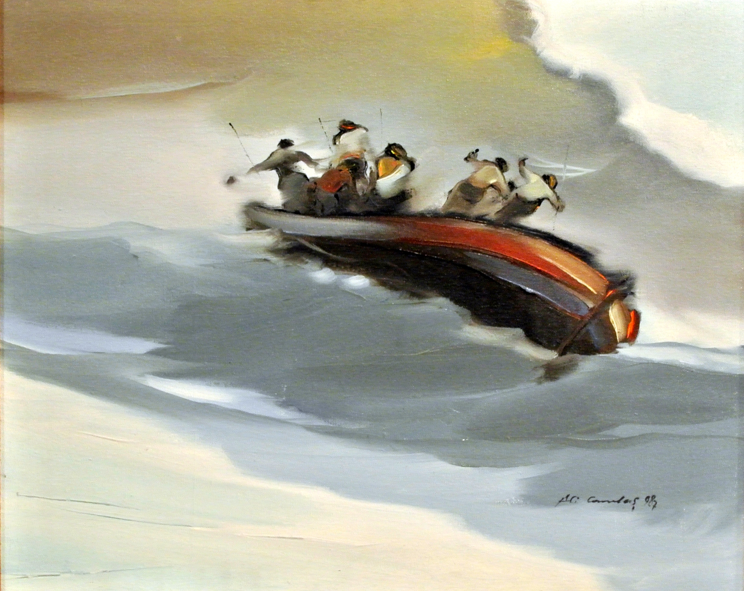 ALİ CANDAŞ, İsimsiz- Untitled, 1987, Tuval üzerine yağlıboya- Oil on canvas, 45x55 cm